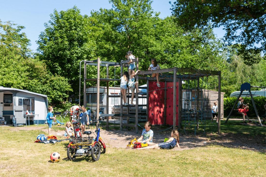 Chalet 'T Rijsterbos Op Camping Met Zwembad! Villa Luaran gambar